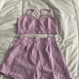 Crop top and shorts set! Never worn